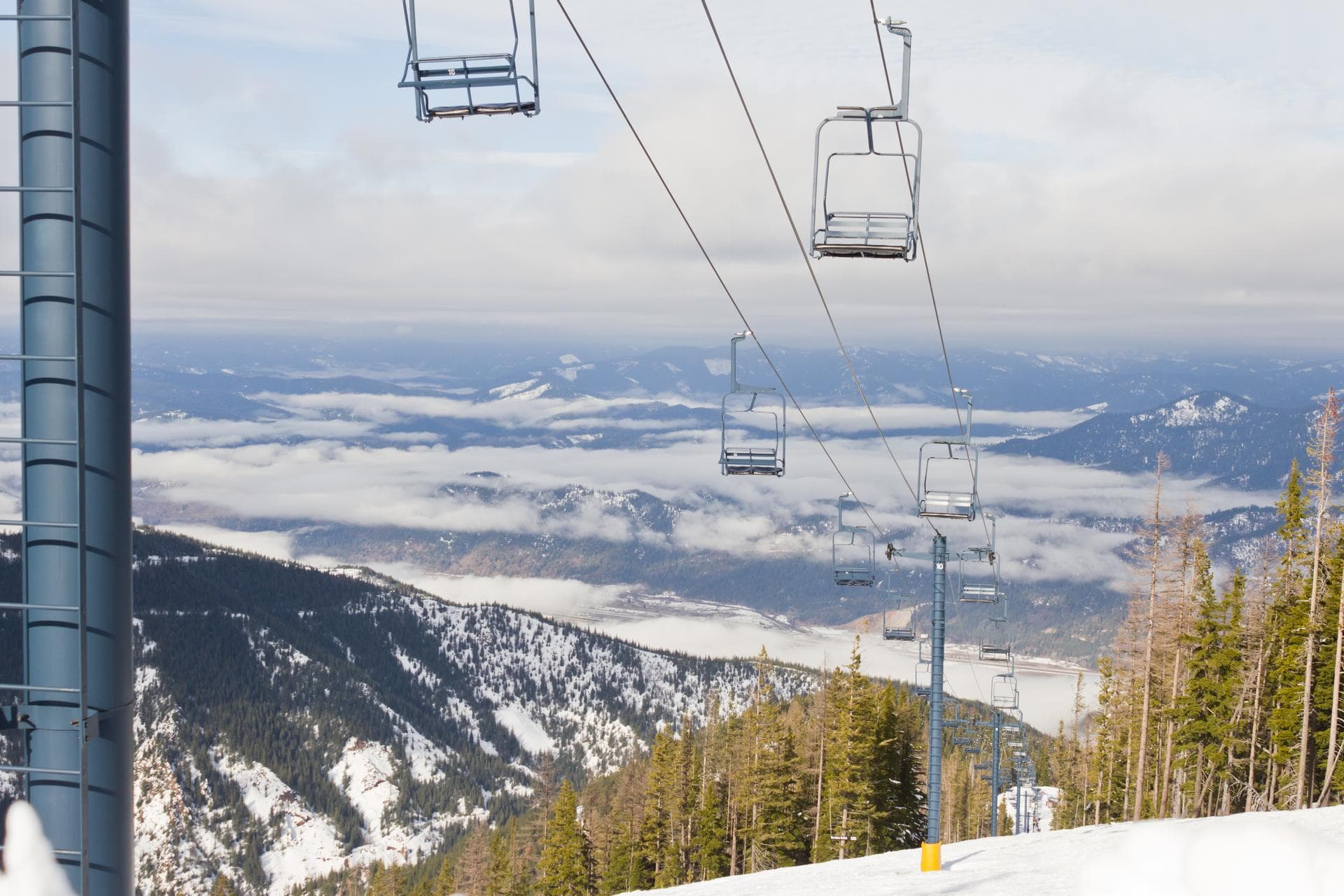 Ski lift in central Idaho