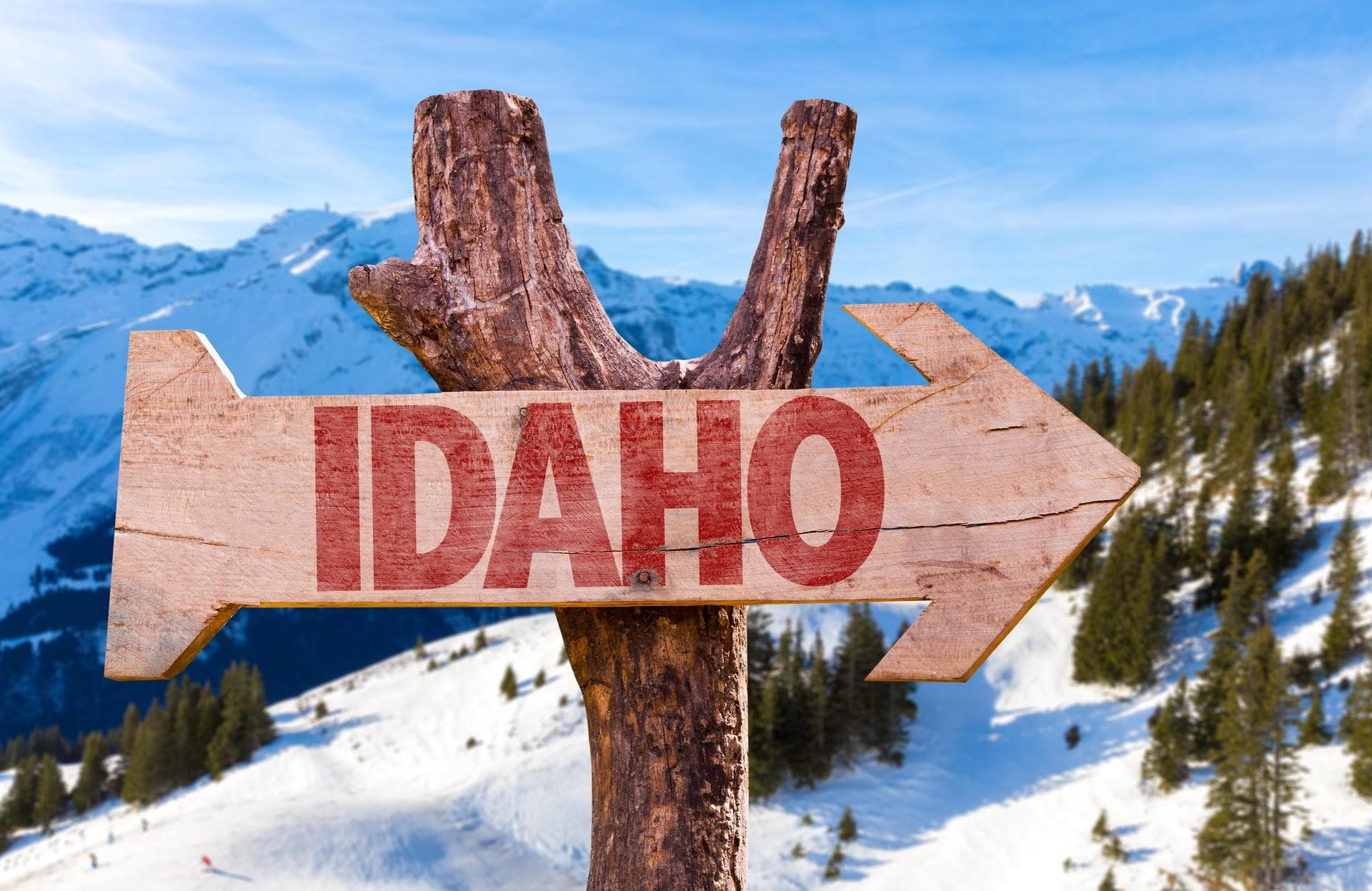 Idaho mountains in winter